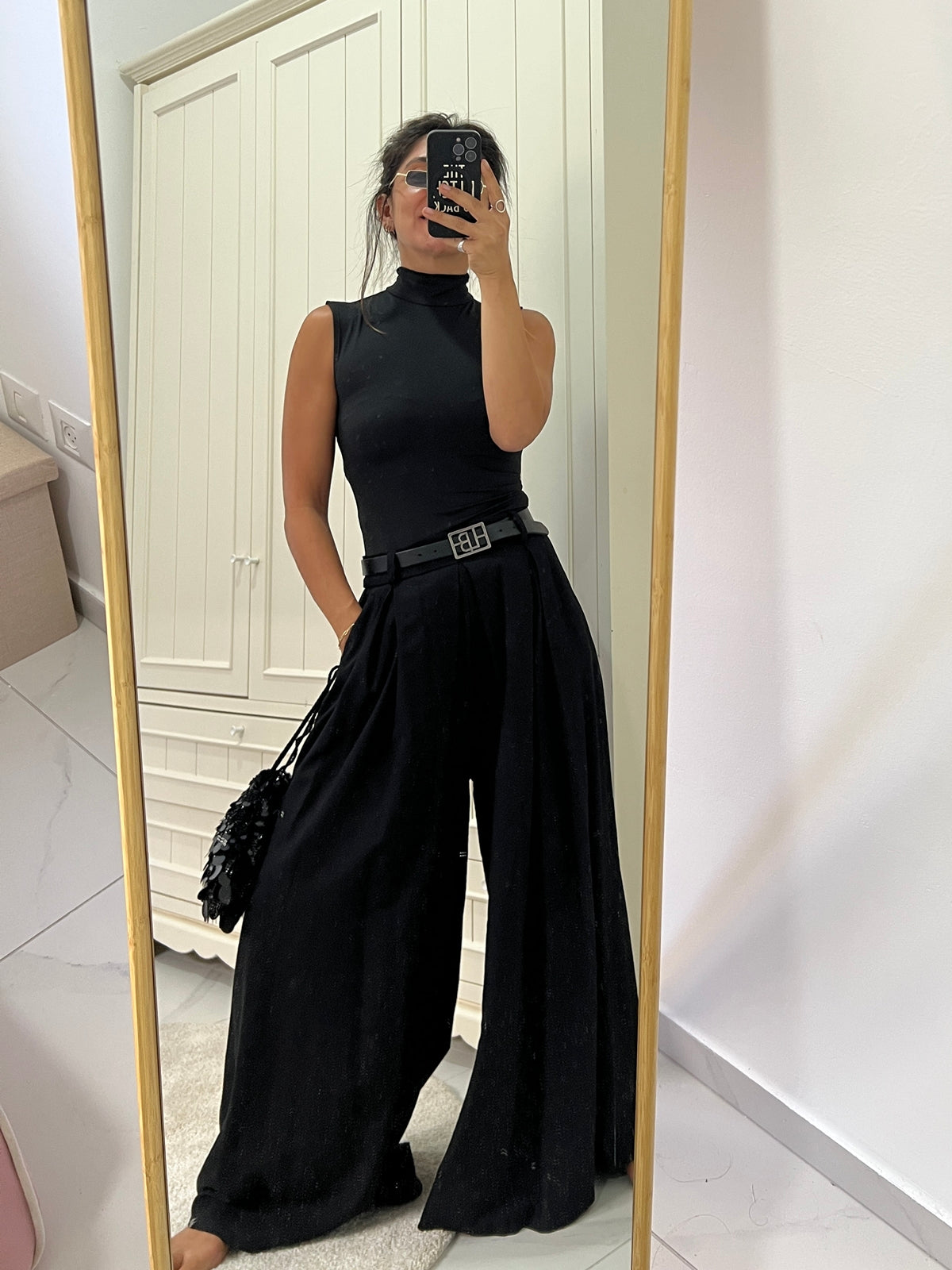 מכנס חצאית בלה | Bella skirt pants black