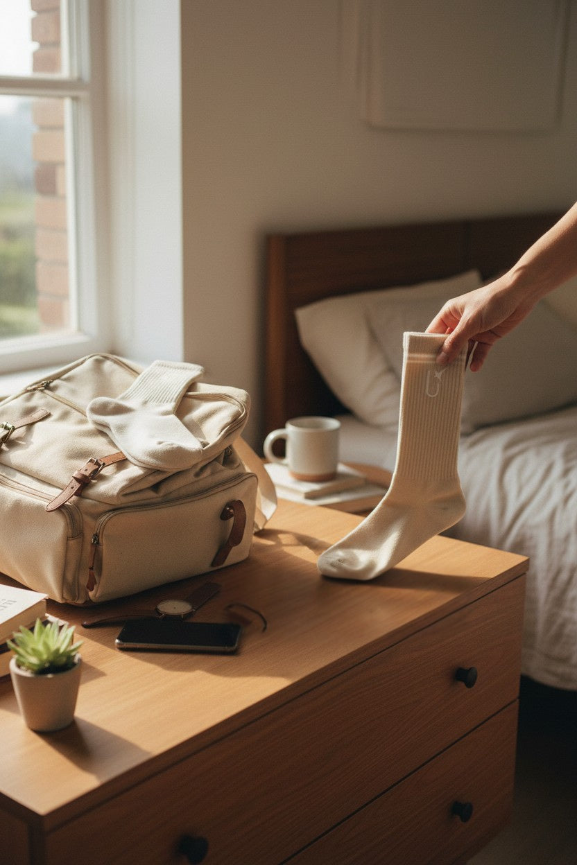 THROWBACK SOCKS BEIGE