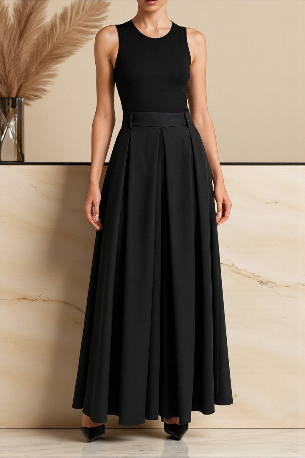 מכנס חצאית בלה | Bella skirt pants black