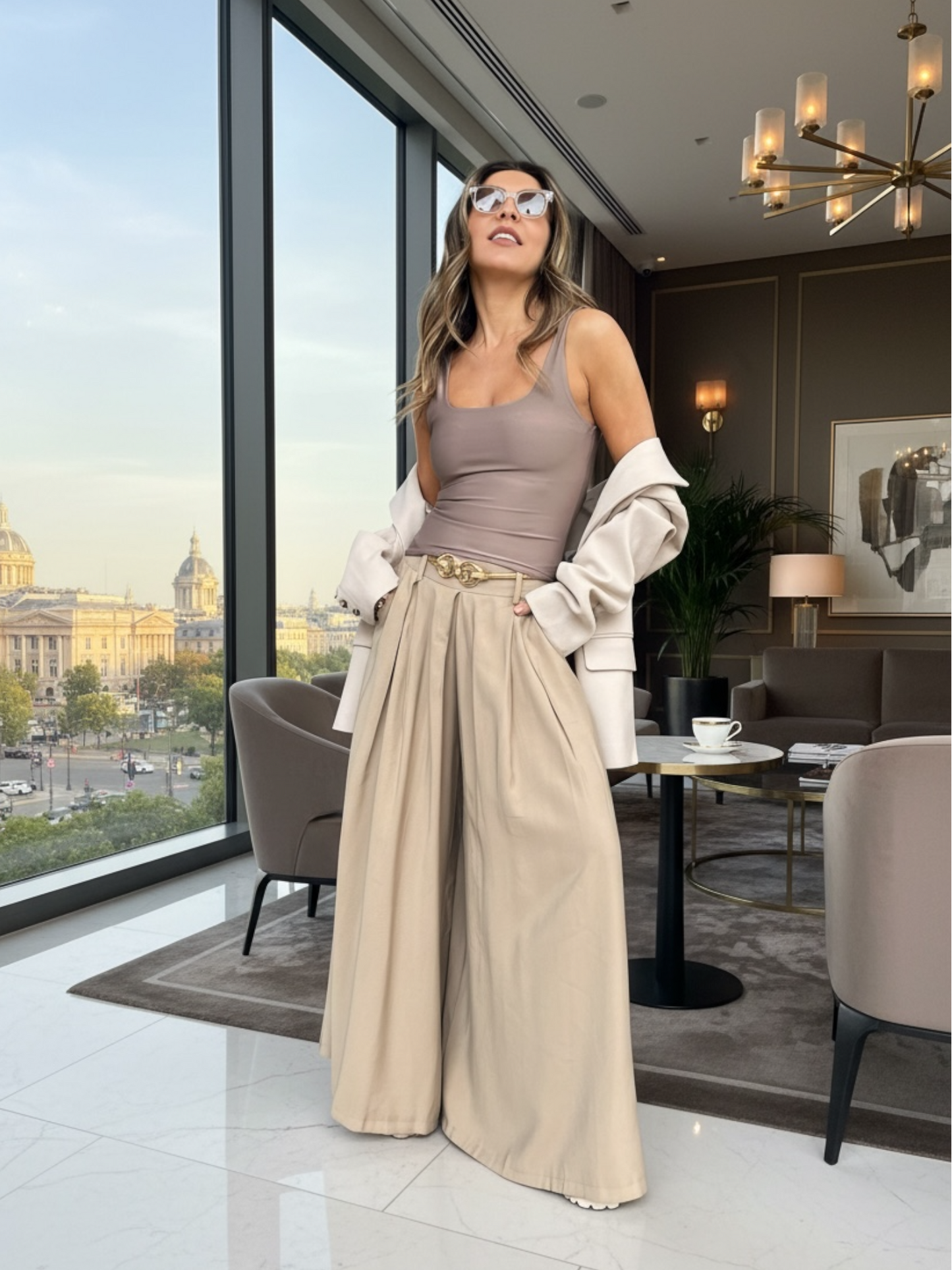 מכנס חצאית בלה | Bella Beige