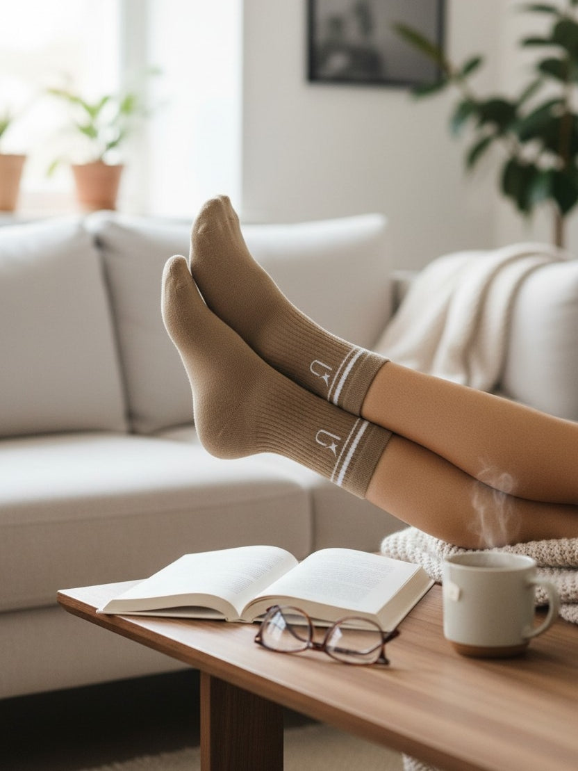 THROWBACK SOCKS BROWN