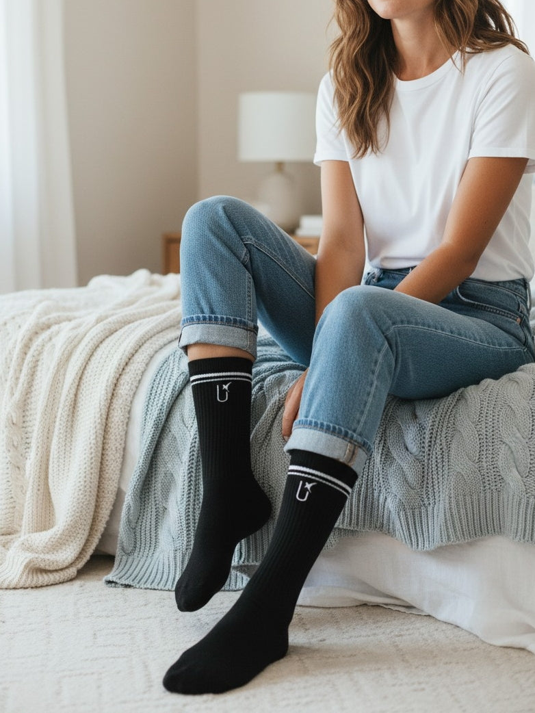 THROWBACK SOCKS BLACK